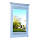 Old matt white mirror