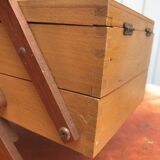 Vintage compas sewing basket