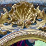 Mirror in carved wood gilded with leaf, Louis XV period, 18th century