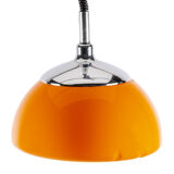 Orange and chrome space age pendant lamp