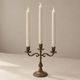Three-light candelabrum in brass — France, 20th century