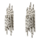 Pair of brutalist wall sconces attributed to Marcello Fantoni – Italy, 1960s