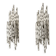 Pair of brutalist wall sconces attributed to Marcello Fantoni – Italy, 1960s