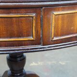 English game table leather tray and lion foot