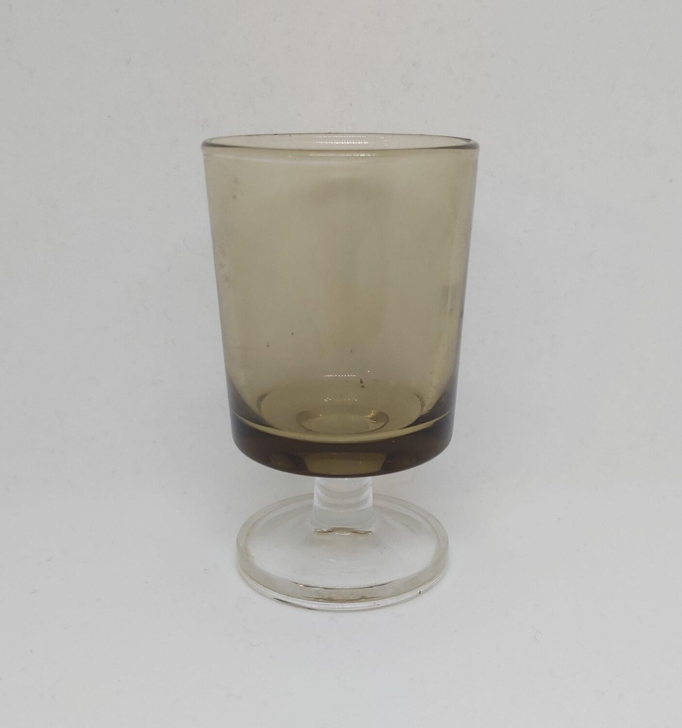 Smoked brown digestive glasses from the 70s