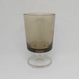 Smoked brown digestive glasses from the 70s