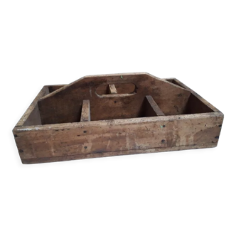 Tool box 39,3x24,5cm wood integrated handle