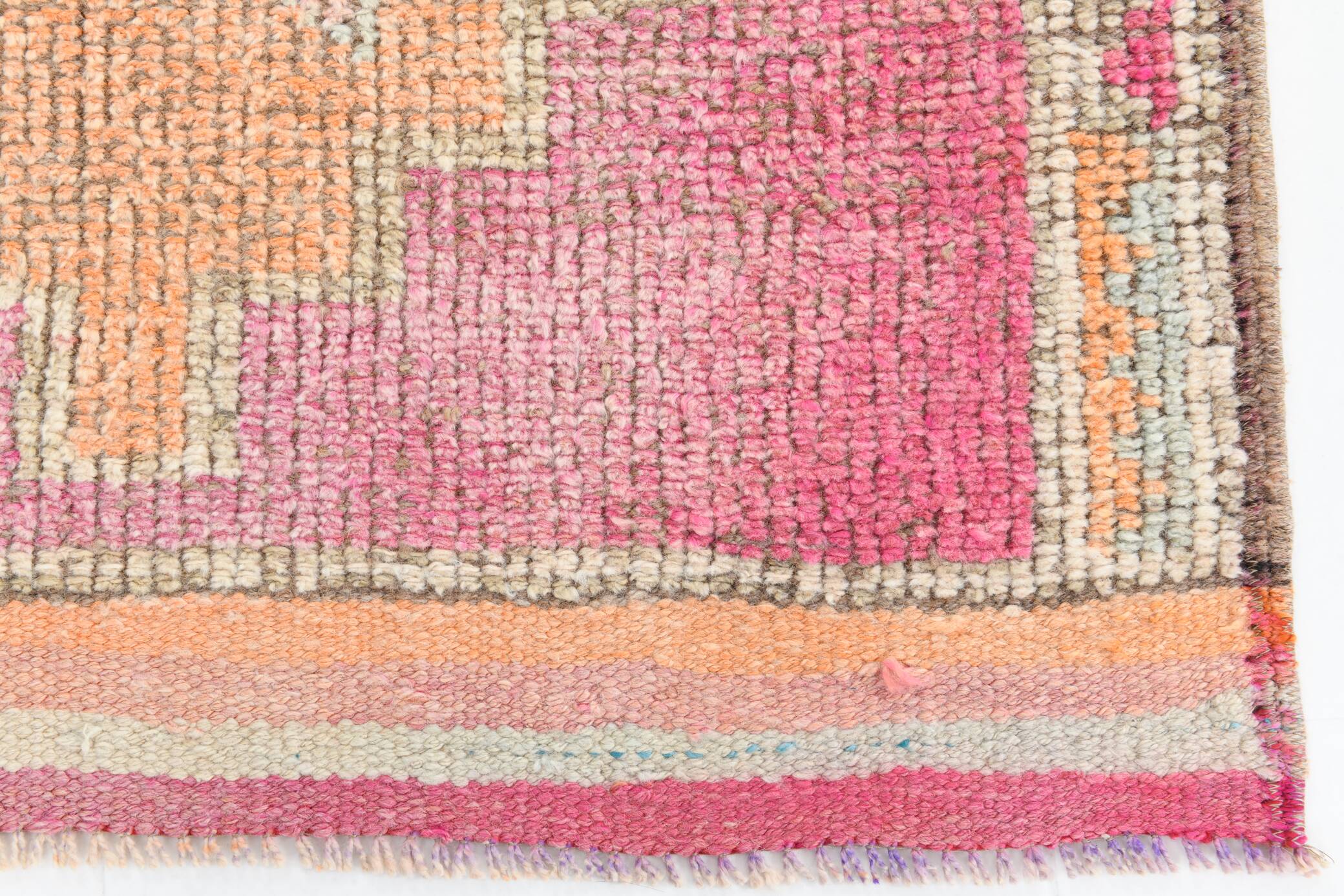 Tapis coureur vintage turc pastel rose 3x10, 97x310 cm