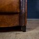 Fauteuil vintage Joris design cuir de mouton
