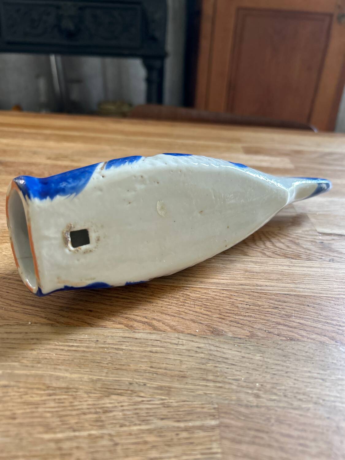 Rare old Chinese blue Koi Fish vase