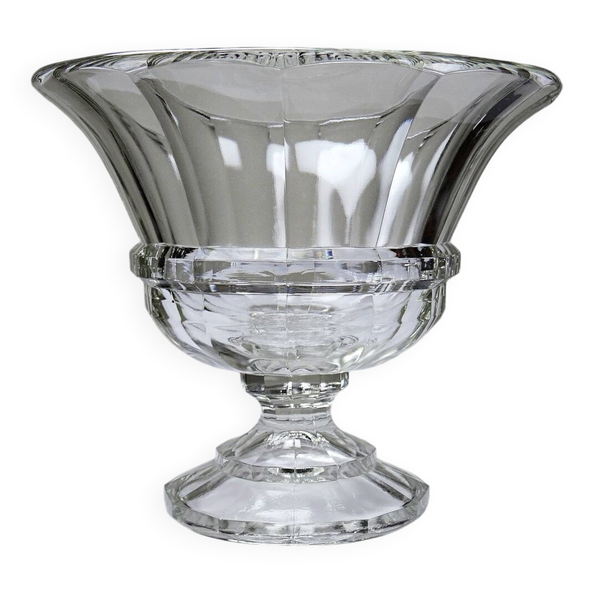 Coupe Médicis en verre cristalin, cristal de Bohême Artunion vintage
