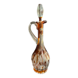Grande aiguière en cristal taillé doublé