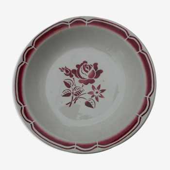 Hollow dish, round, floral decoration