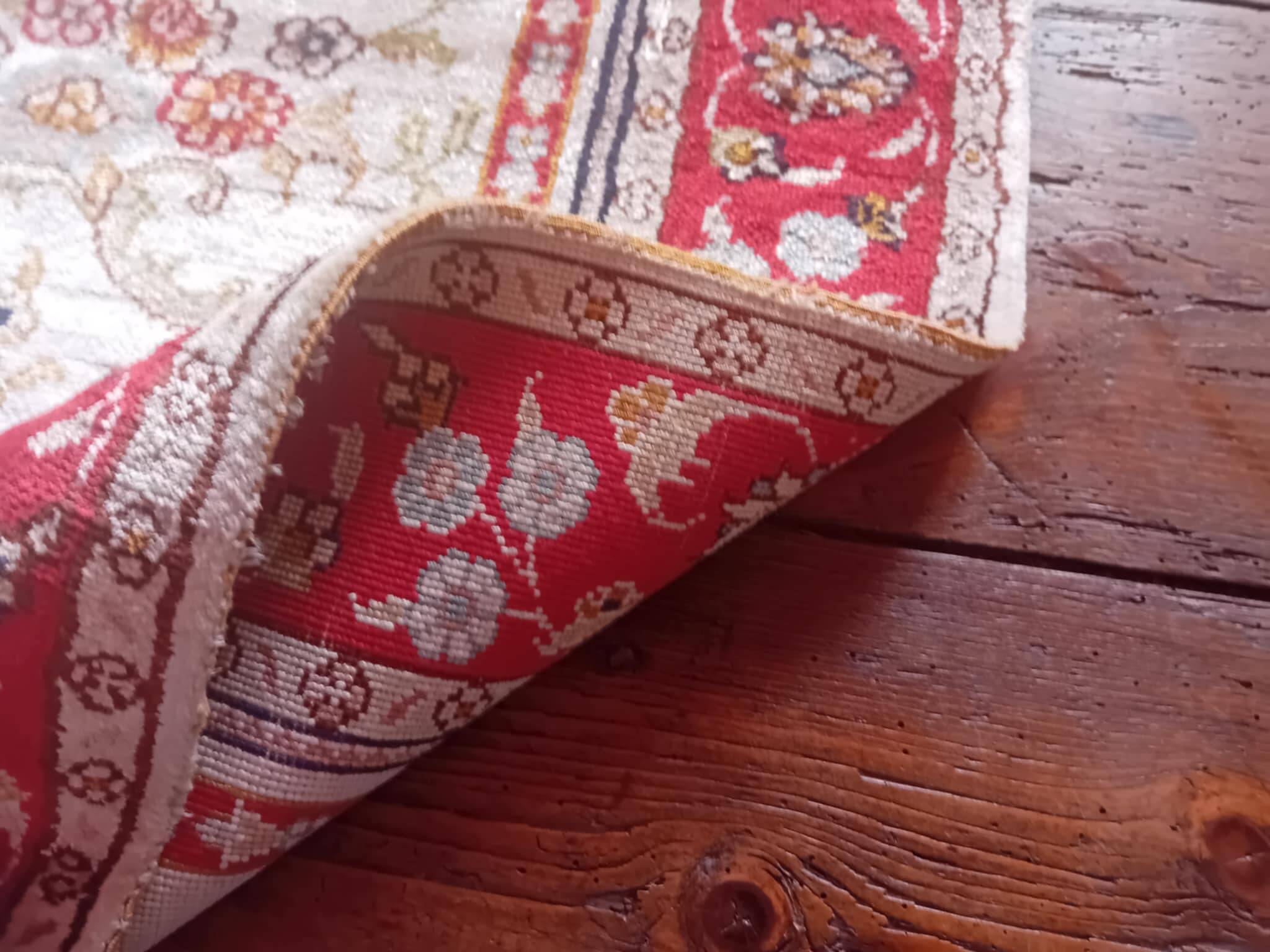 Handmade silk cashmere rug 125x76cm