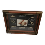 Frame marine knots in wood and brass
