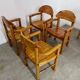 6 anciennes chaises scandinaves années 70 bois massif design reiner daumiller en pin massif