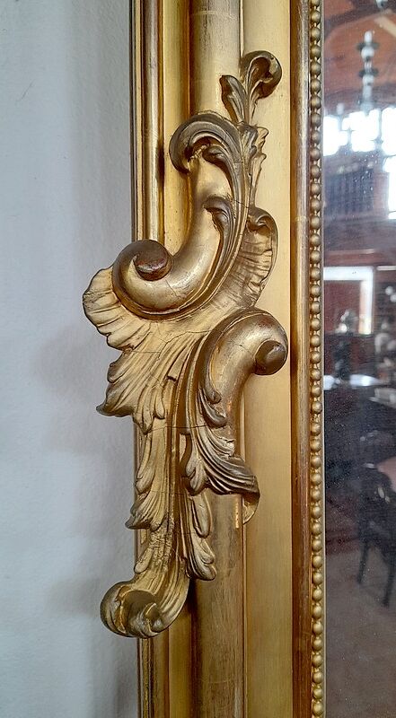 Golden Napoleon III mirror 129x224cm