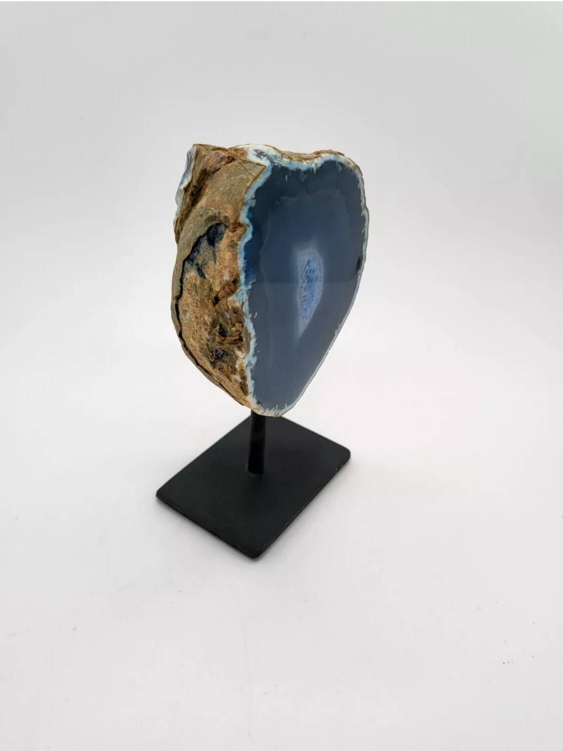 Blue Geode Agate on support