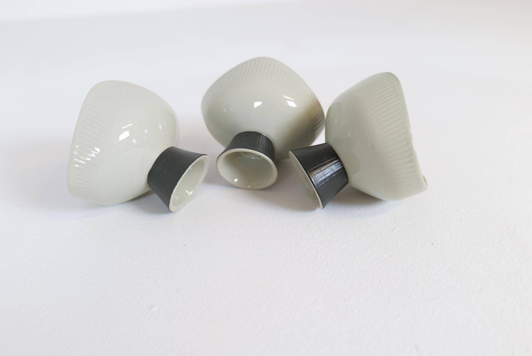 Mid-century modern set of 3 Bahia bowls by Carl-Harry Stålhane, Rörstrand, Sweden.