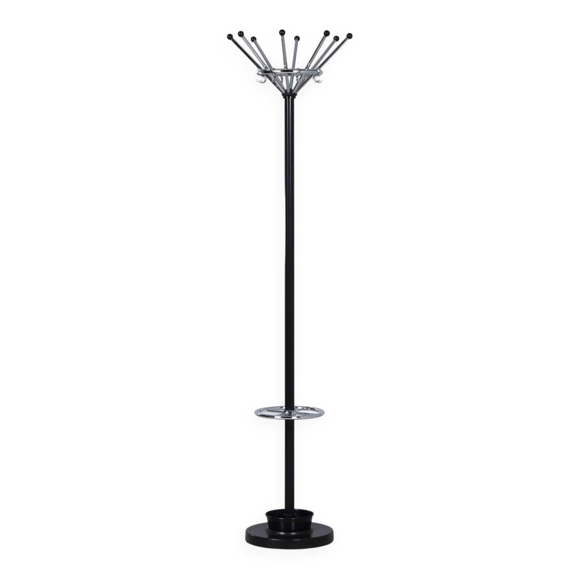 Coat rack Gispen 1016 by W.H. Gispen for Dutch Originals, 2010s – Chrome & Black Steel