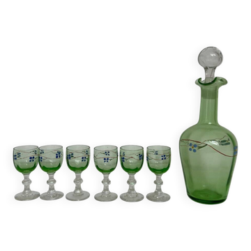 Service à liqueur Legras - Ouraline - Ancien - Verre + carafe