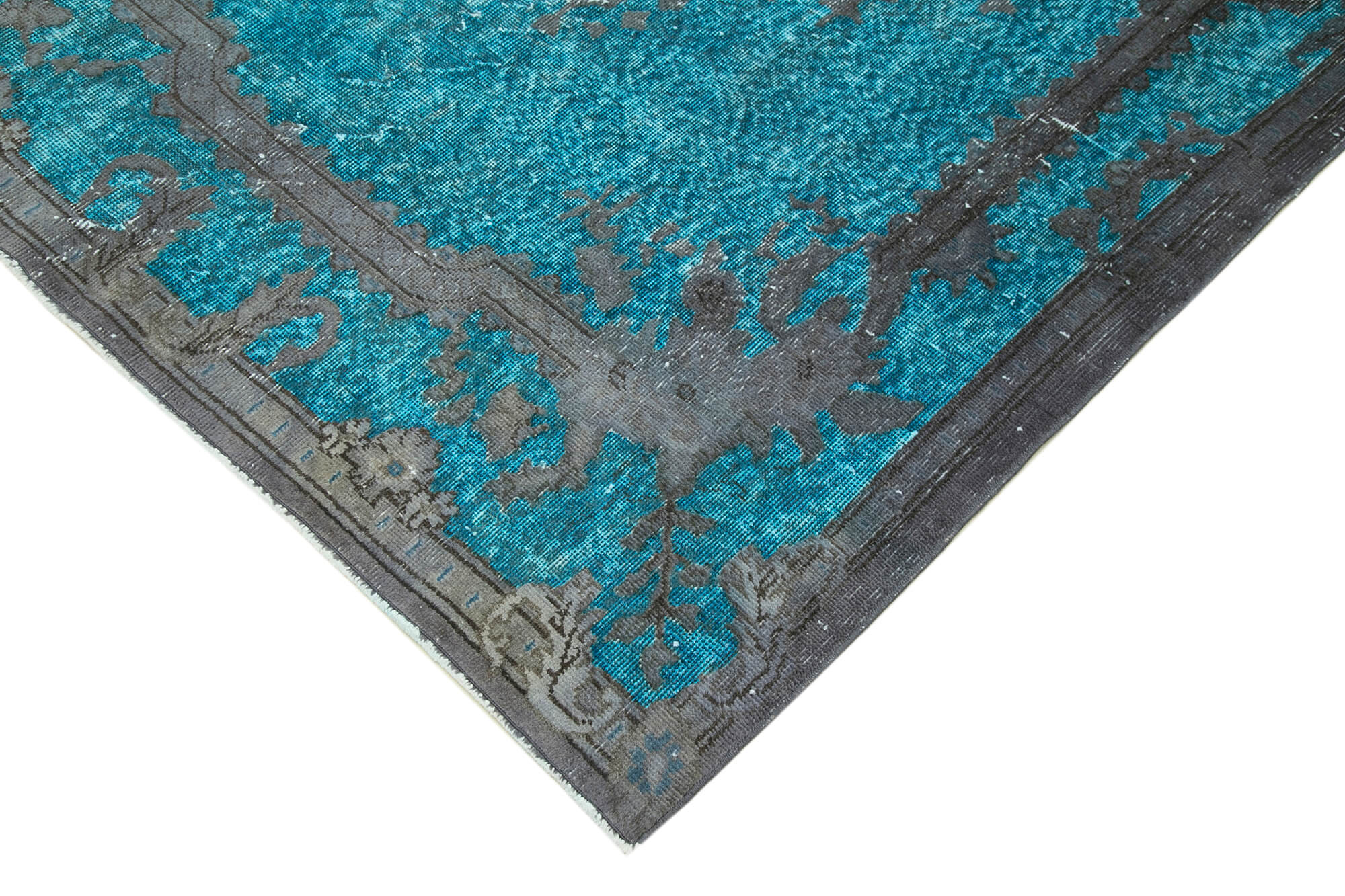 Hand-knotted unique anatolian 1980s 156 cm x 285 cm grey carpet