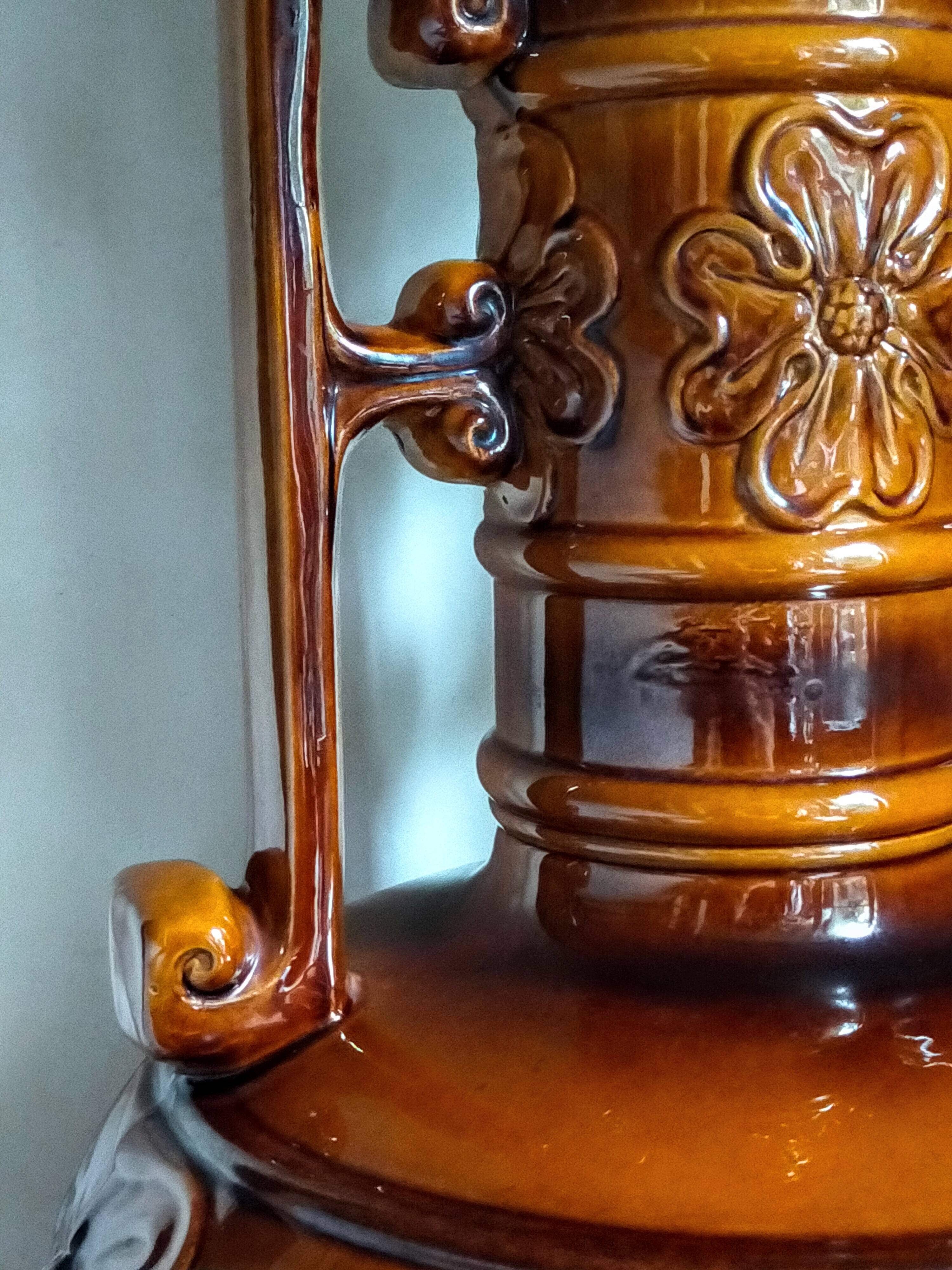 West germany ceramic floor lamp 70s