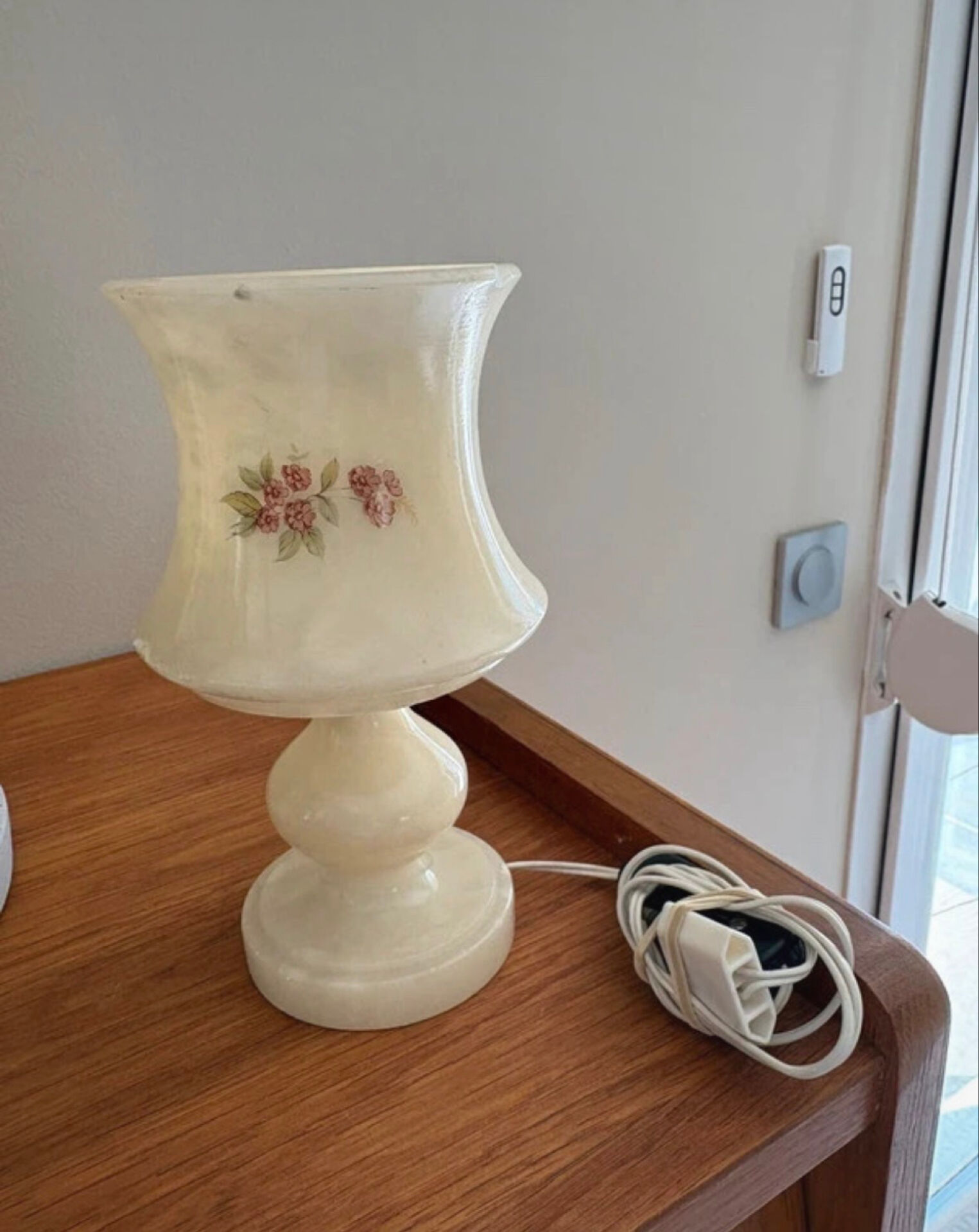 Vintage mushroom lamp in natural alabaster Mijo S.L. Spain (Years