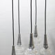 Chandelier suspension waterfall 5 globes Philips 1960-70
