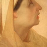 Oil painting on paper from the 19th century