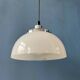 Vintage Guzzini Faro white acrylic glass pendant light