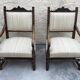 Set of 2 family armchairs, in walnut, in classic style. Late 17th century.