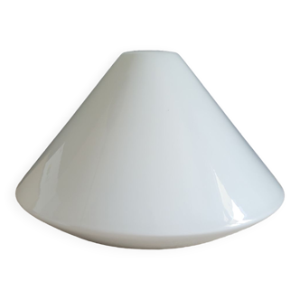 White Opaline Glass Pendant Ceiling Light Vintage Deco Factory