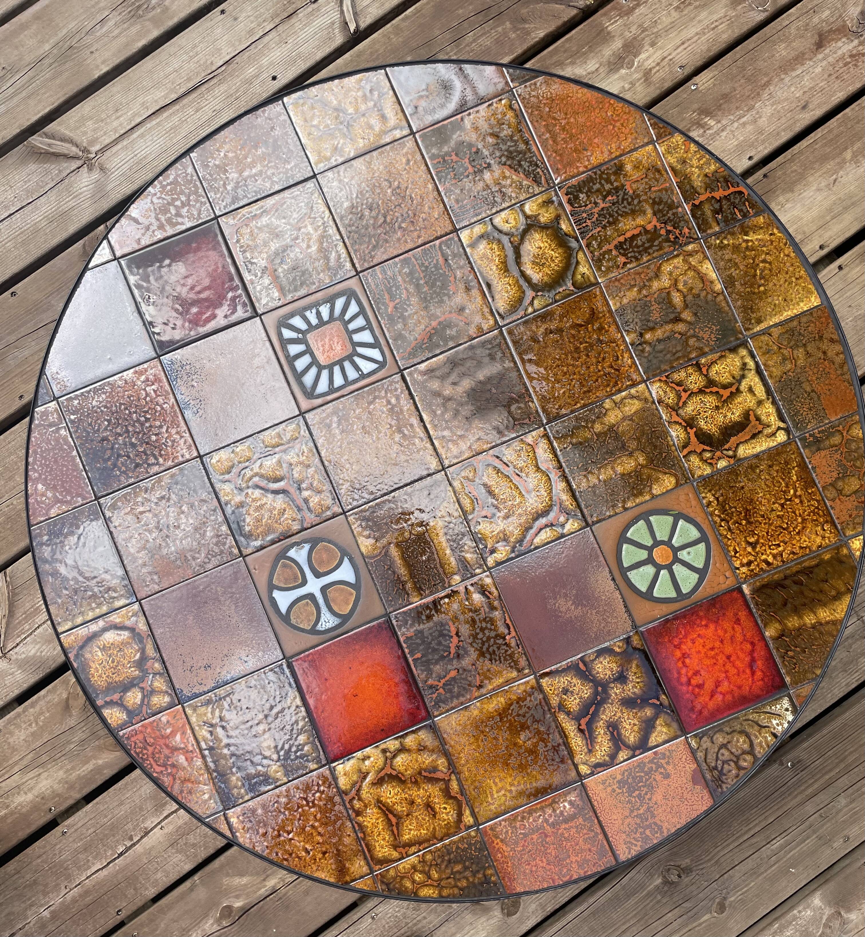 Ceramic coffee table by Jean Gregorieff