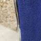 5 vintage tubular chairs in chrome metal and blue fabric