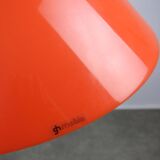 Mid-Century Modern Italian Orange Plexiglass and Brass Pendant Lamp, 1960s