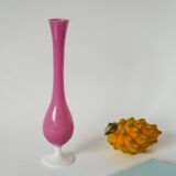 Candy pink opaline soliflore vase, 1950