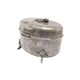 Art Deco sugar bowl, silver-plated brass, Fraget, Poland, 1920s.