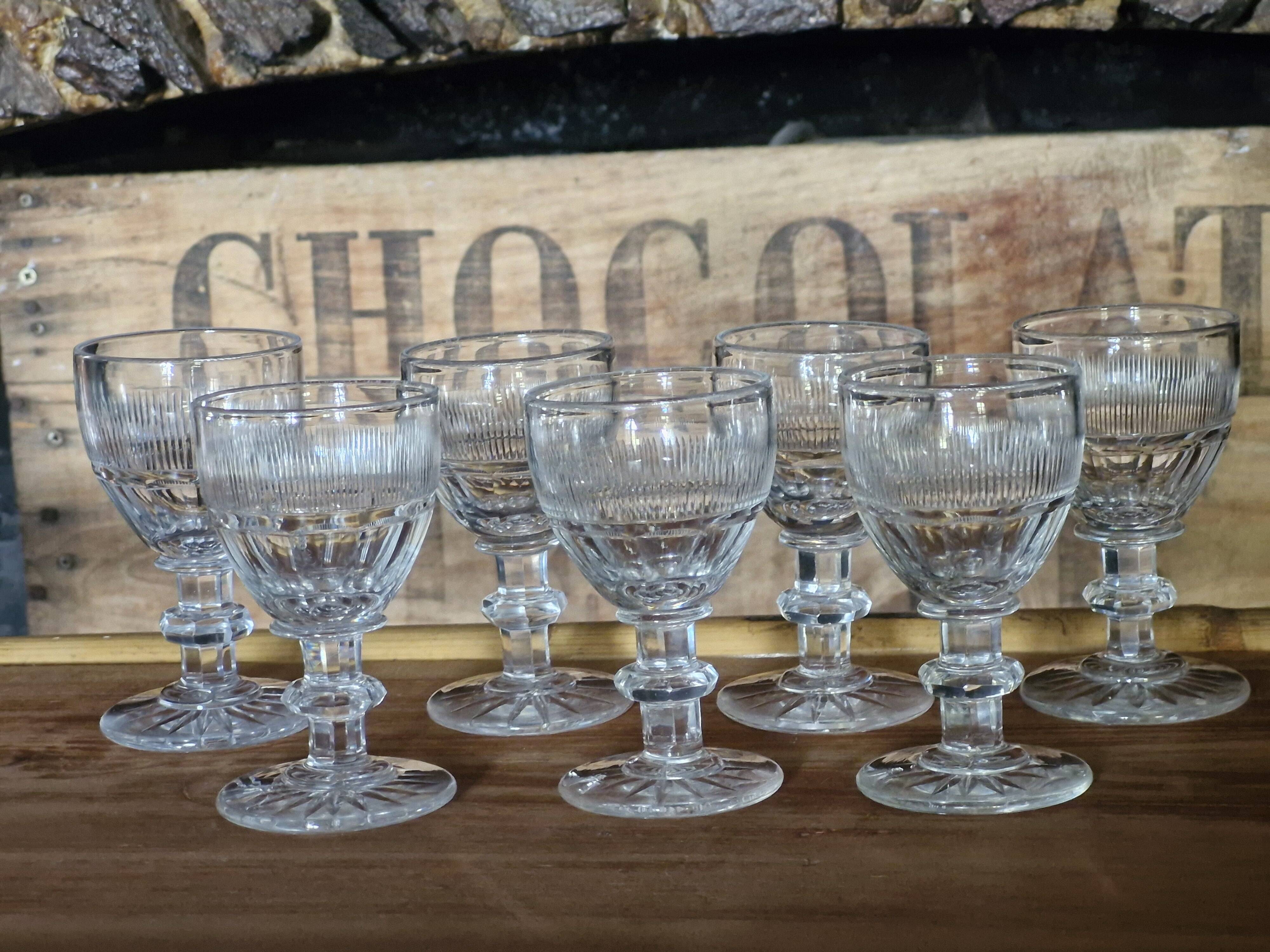 7 Verres à Vin Blanc/Porto Baccarat 1841