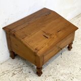 Pupitre Ecritoire de table en bois massif vintage 1950