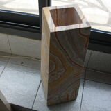 Large serpentine marble floor sheath vase carved into the mass