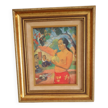 Reproduction on canvas - Eu haere ia oe by Paul Gauguin