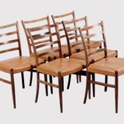 6 chaises design scandinave années 1960