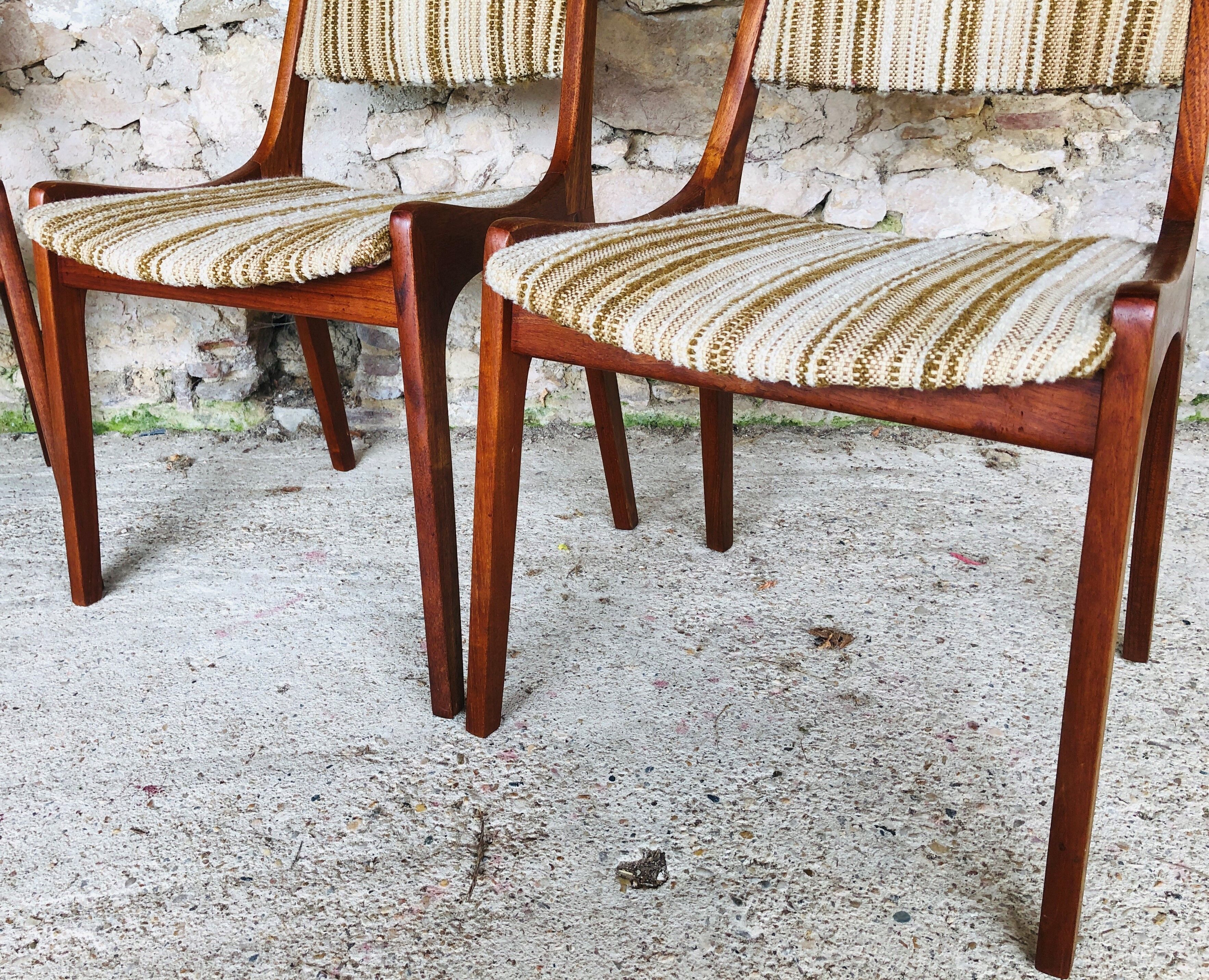 Set of 4 vintage teak chairs by R. Huber & Co., circa 60's