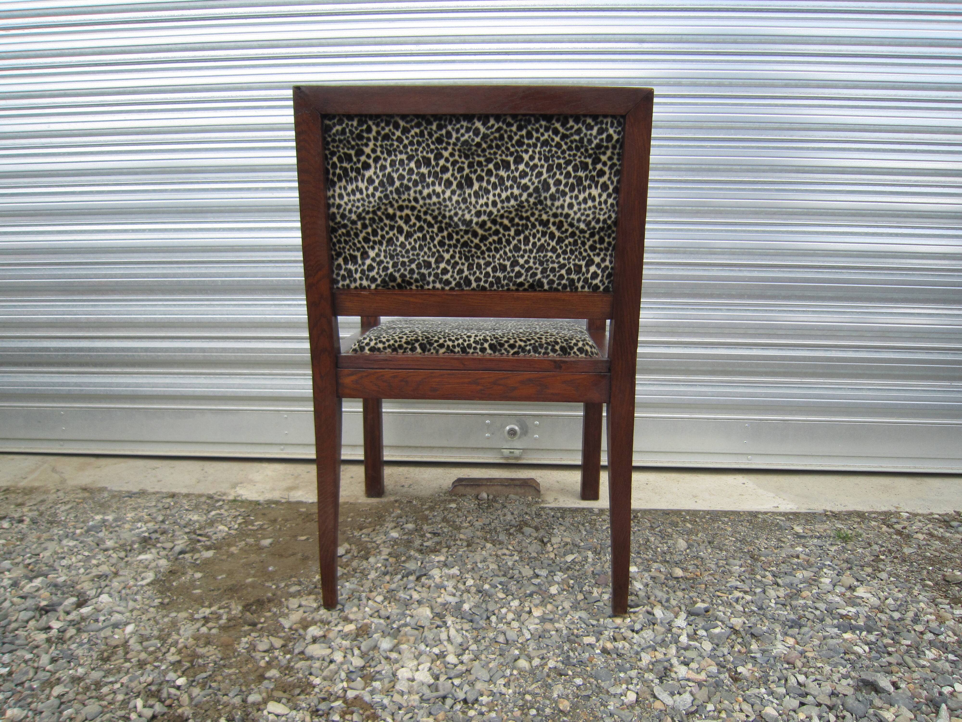 Old leopard fabrics armchair