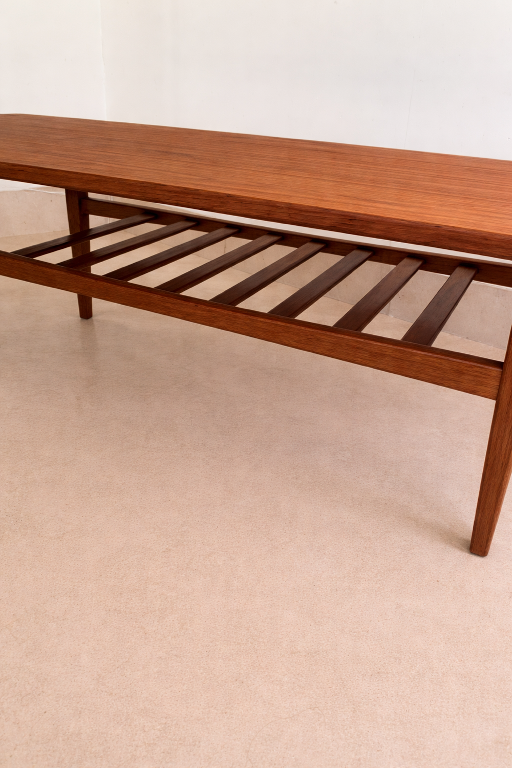Scandinavian coffee table in teak