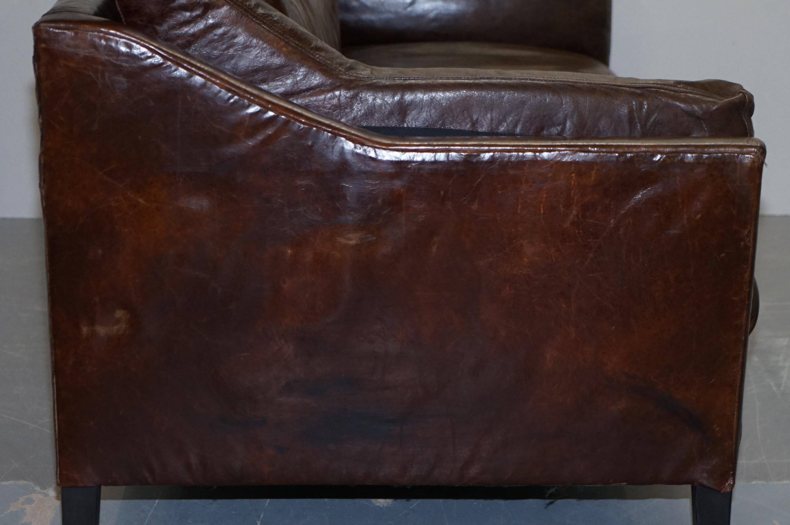 Contemporary leather sofa