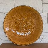 Large earthenware dish Poet Laval Drome France
