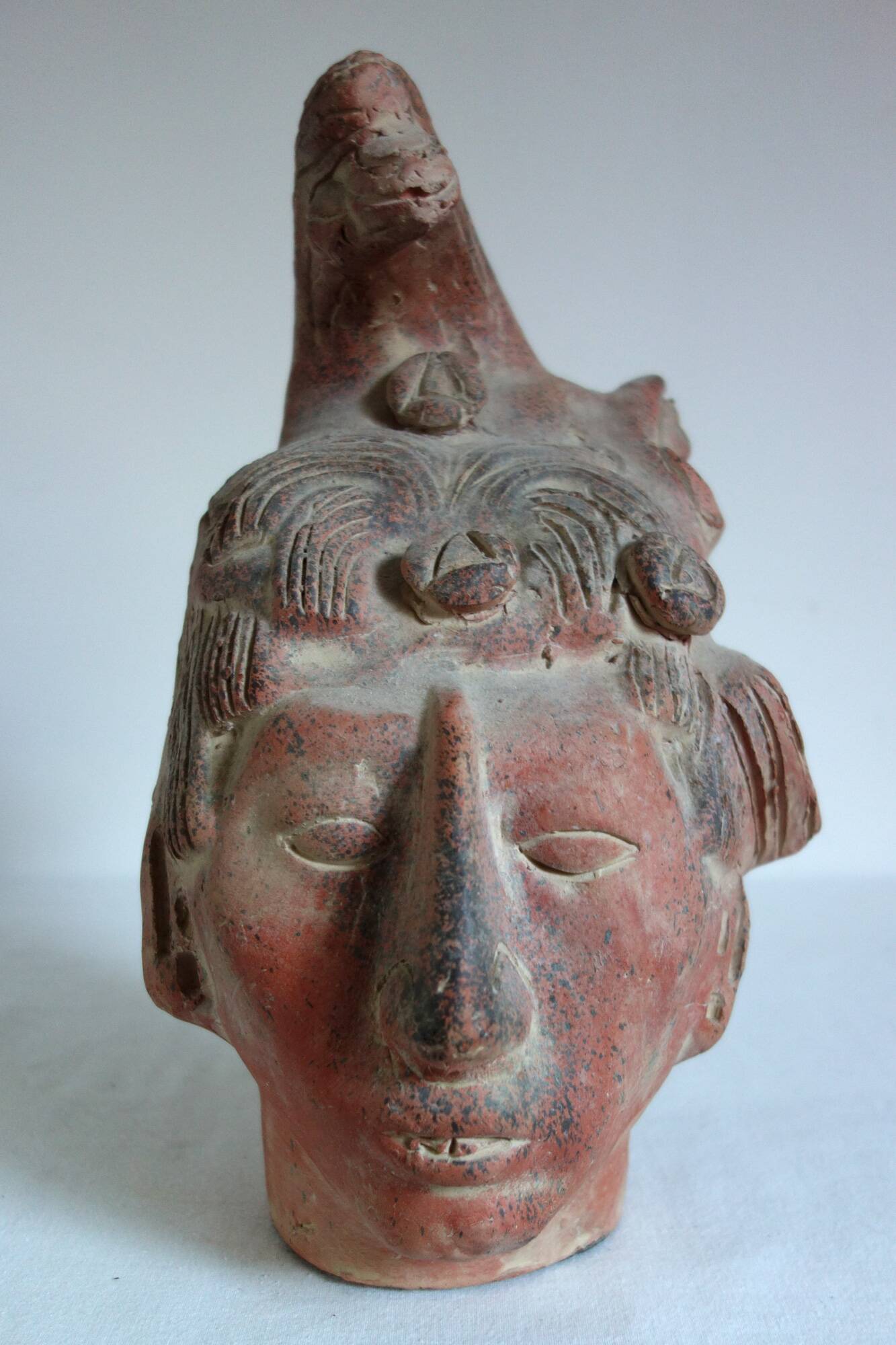 Grande sculpture tête maya roi Pakal, Mexique
