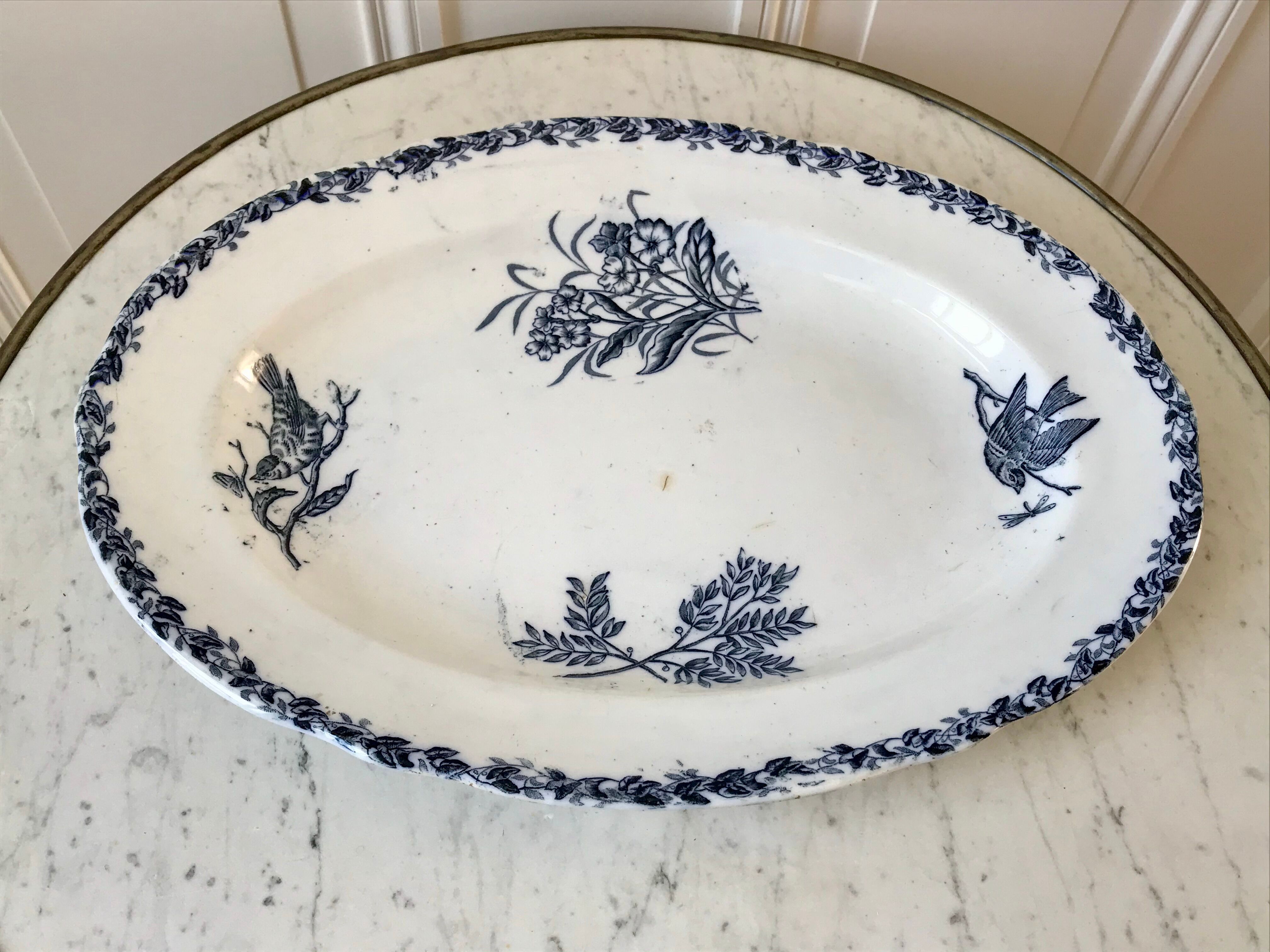 Oval dish Terre de Fer early nineteenth